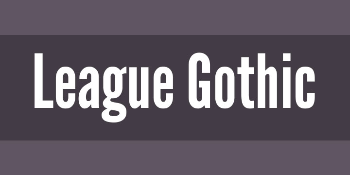 league gothic condensed font