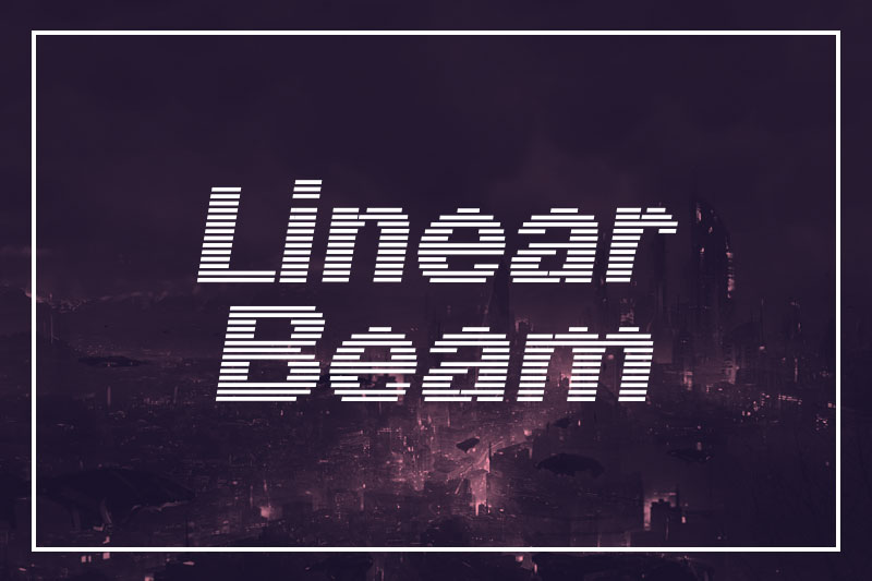 linear beam futuristic font