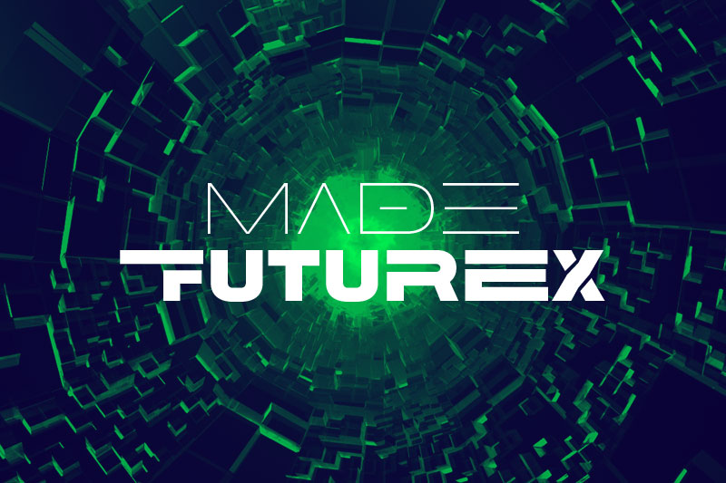 made future x header futuristic font