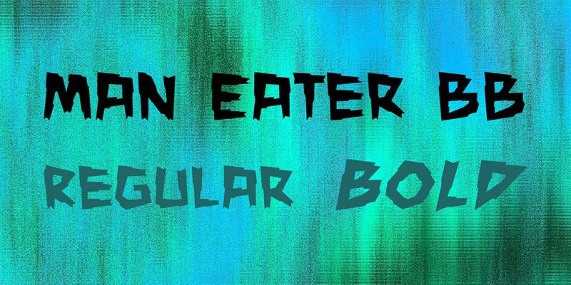 man eater bb creepy font