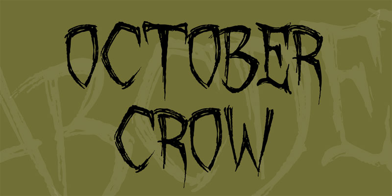 october crow creepy font