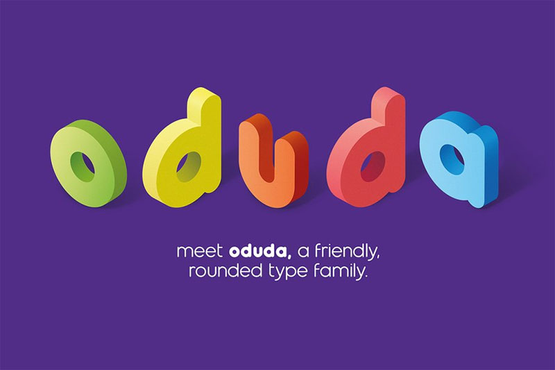 oduda rounded font