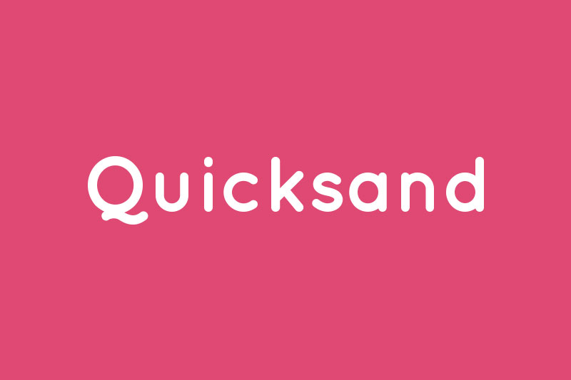 quicksand rounded font