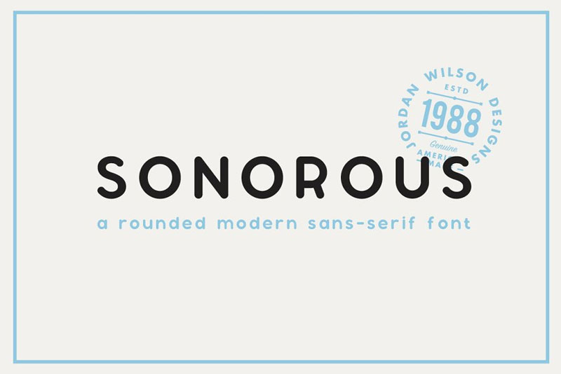 sonorous rounded font