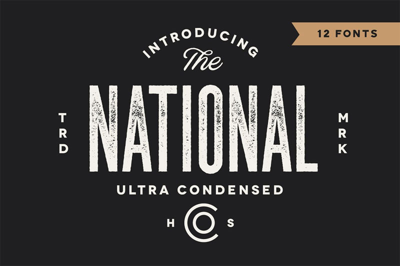 the national condensed font