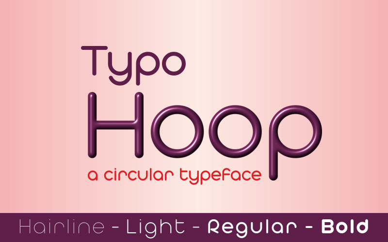 typo hoop rounded font
