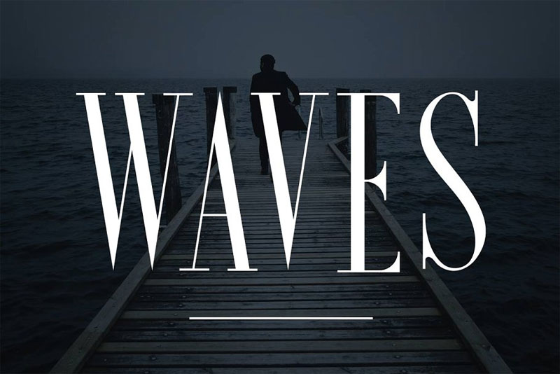 waves condensed font