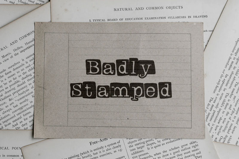 badly stamped stamp font