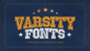 Best Free and Premium Varsity Fonts