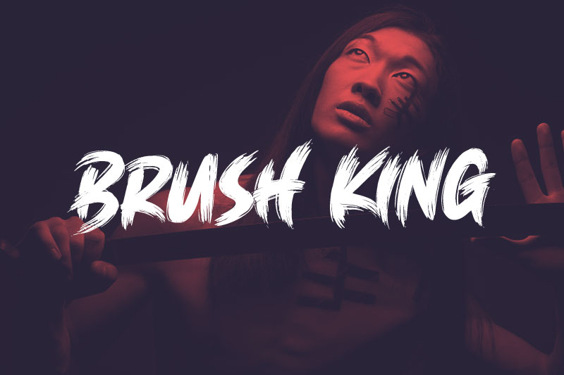 brush king samurai font