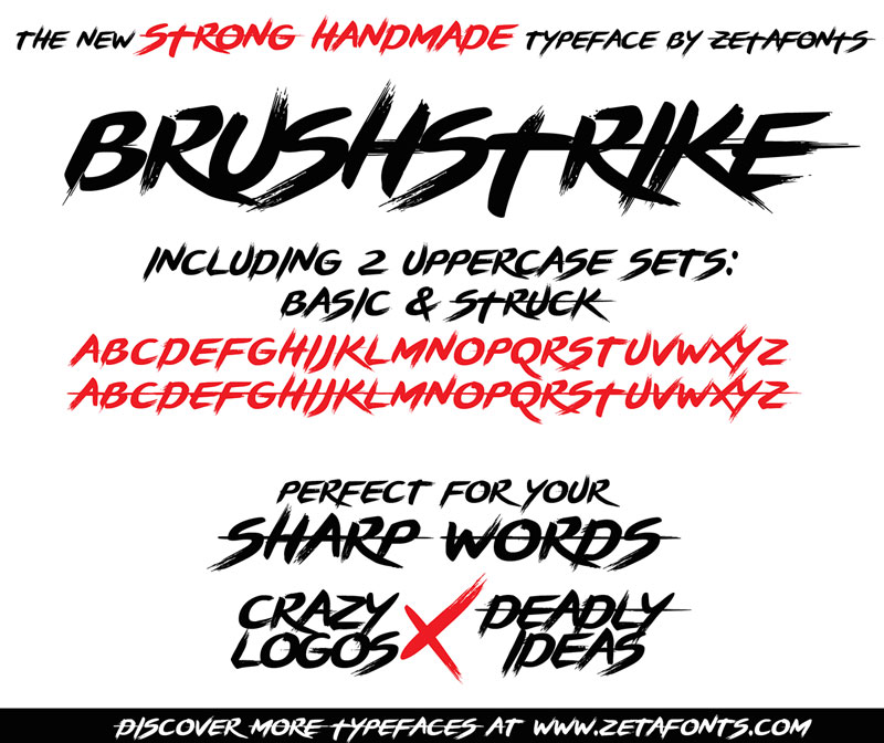 brushstrike samurai font