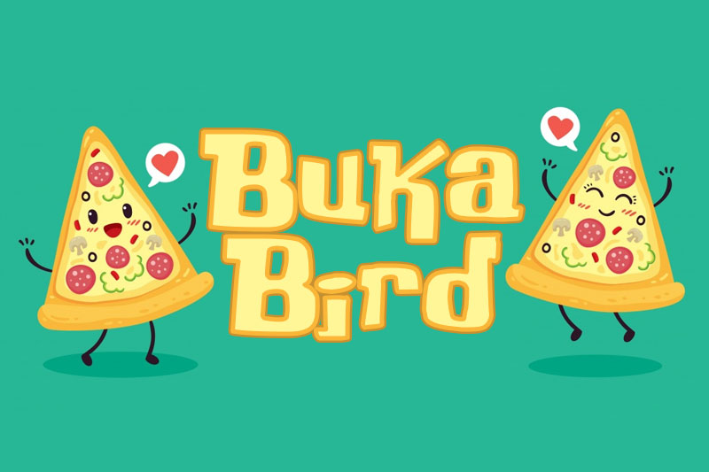 buka bird pizza font