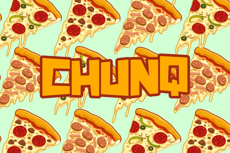 chunq pizza font