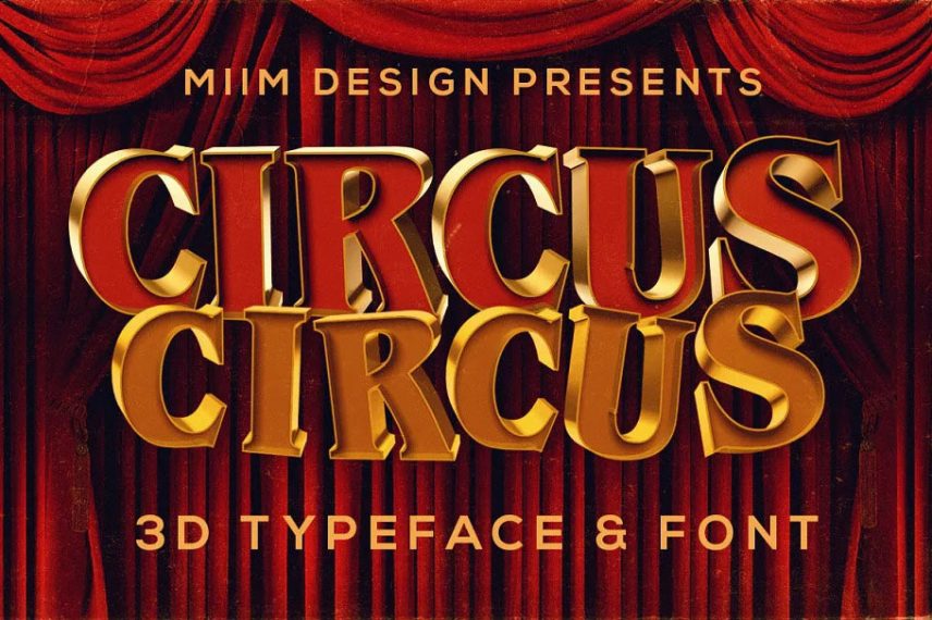 Circus Circus 3D Font