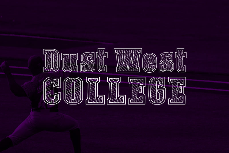 dust west college varsity font