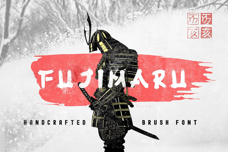 fujimaru ninja's brush samurai font