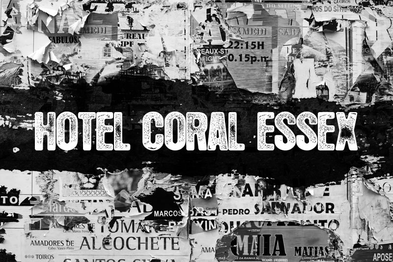 hotel coral essex stamp font