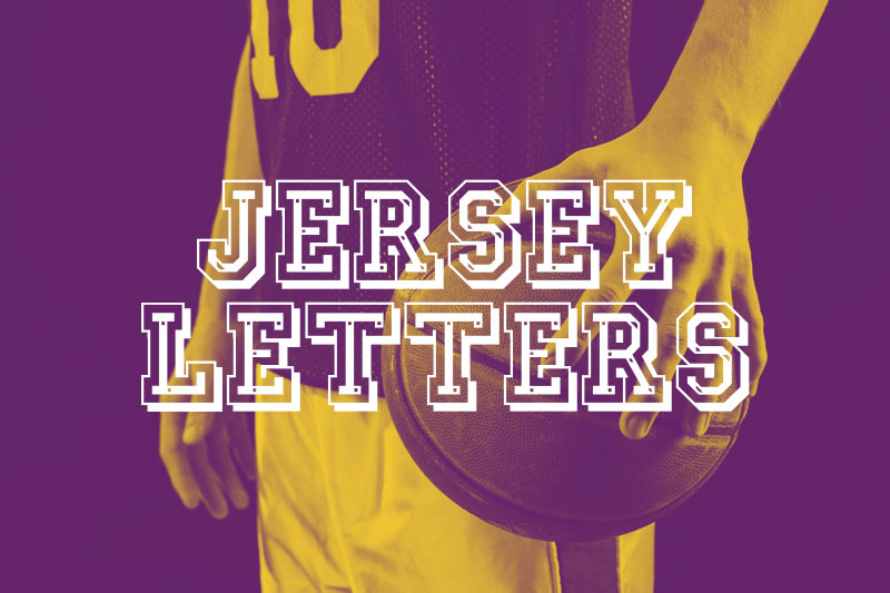 jersey letters varsity font