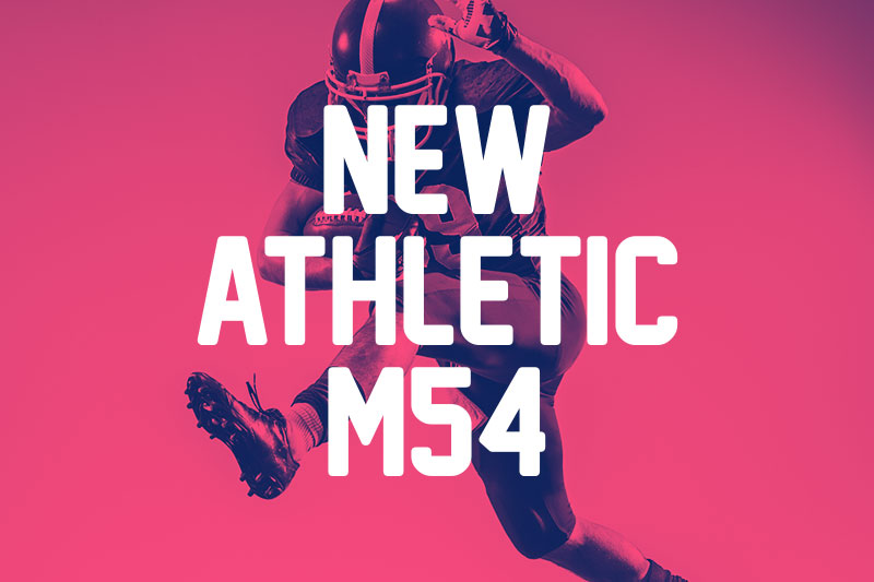 new athletic m54 varsity font