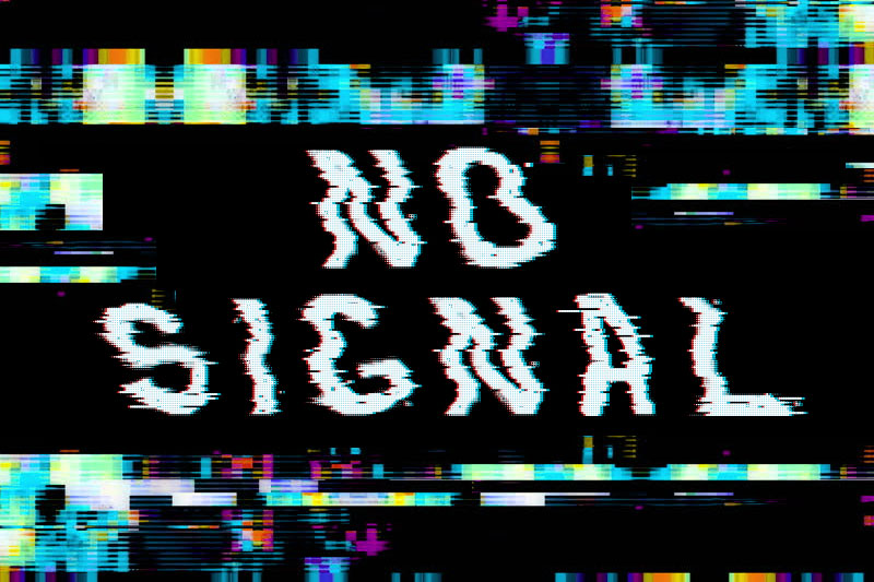 no signal glitch font