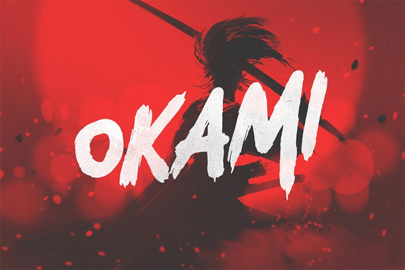 okami brush samurai font