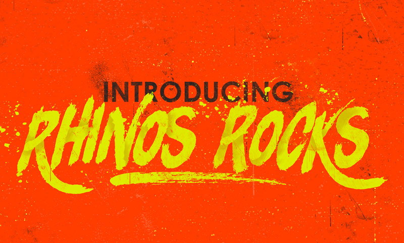 rhinos rocks samurai font