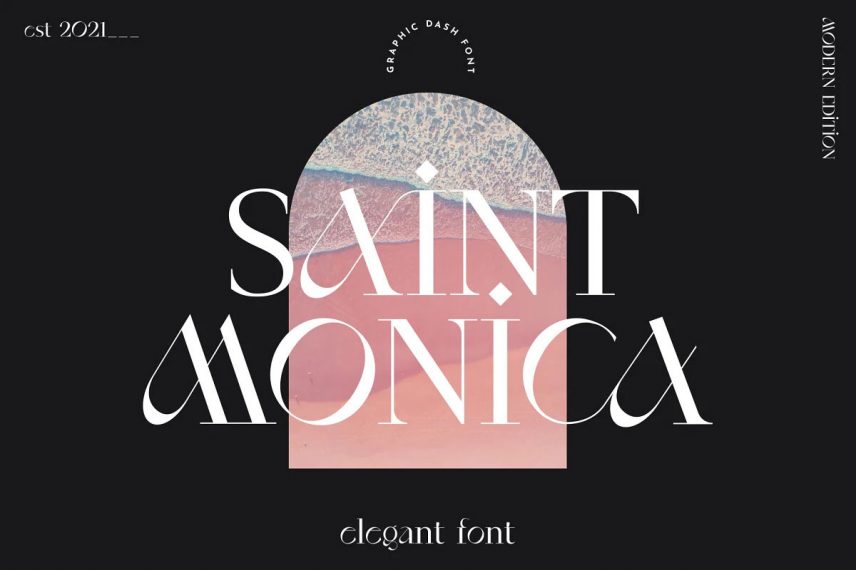 SaintMonica Elegant Ligatures Diamond Font