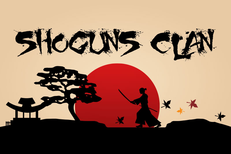 shoguns clan samurai font
