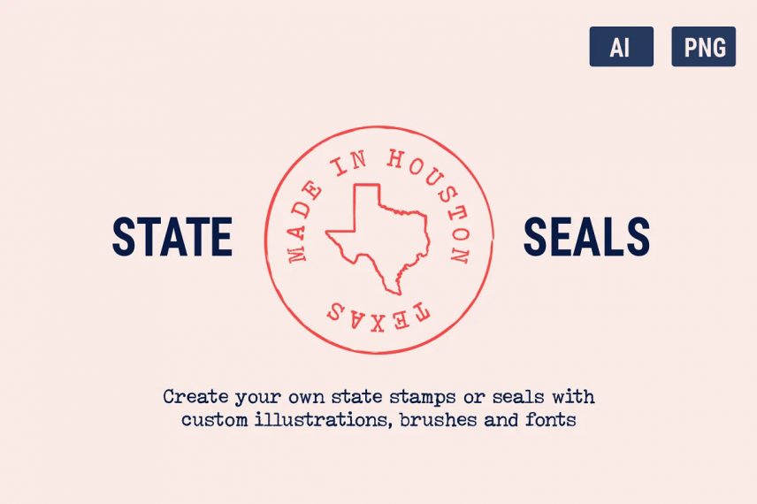 State Seals Stamps Font