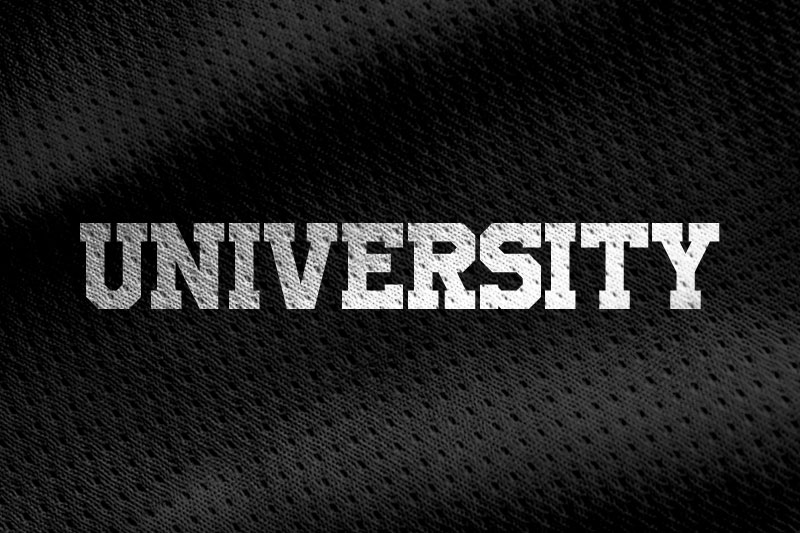 university varsity font