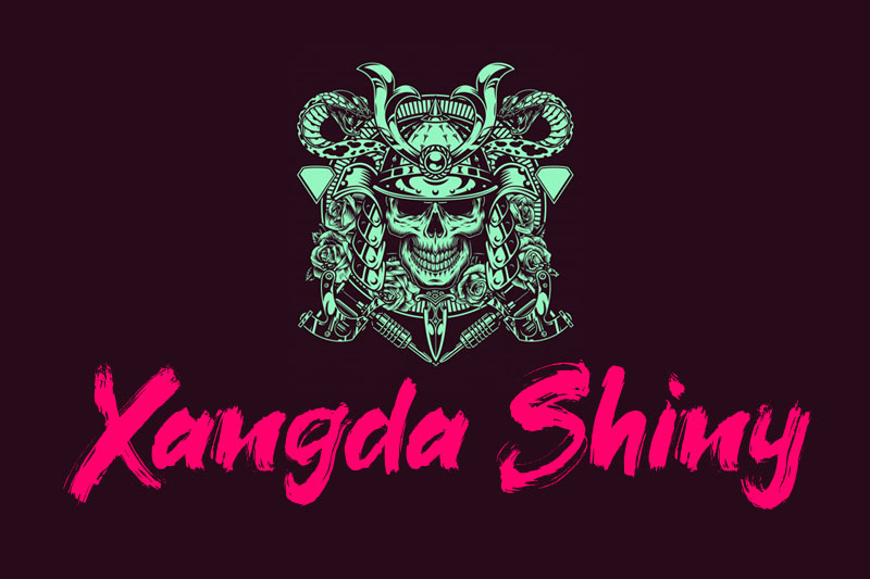 xangda shiny samurai font