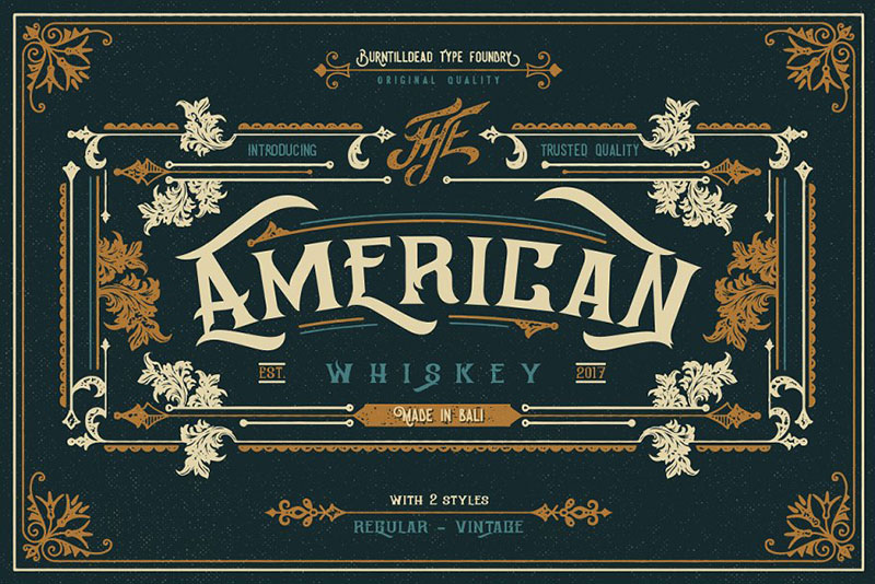 american whiskey royal font