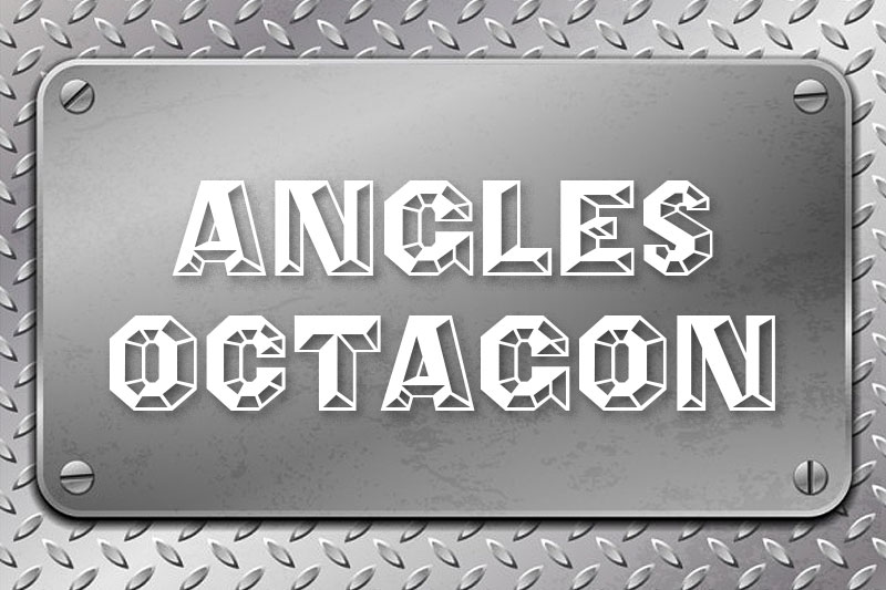 angles octagon metal font