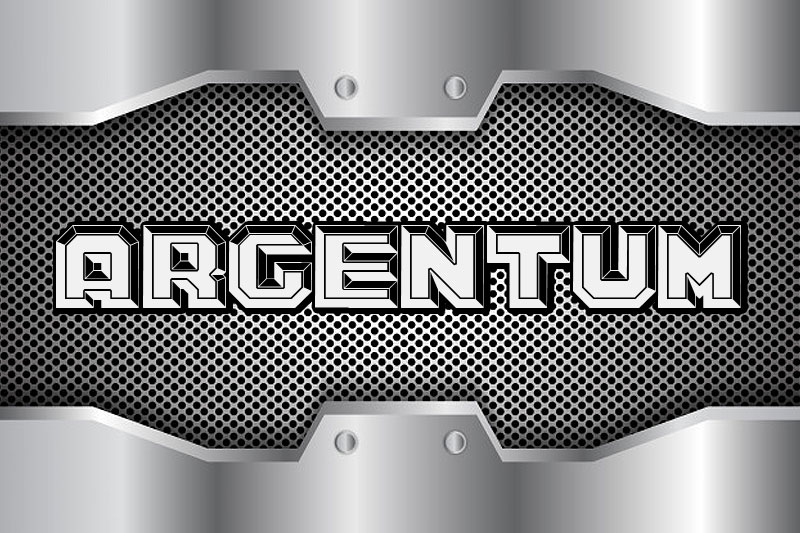 argentum metal font