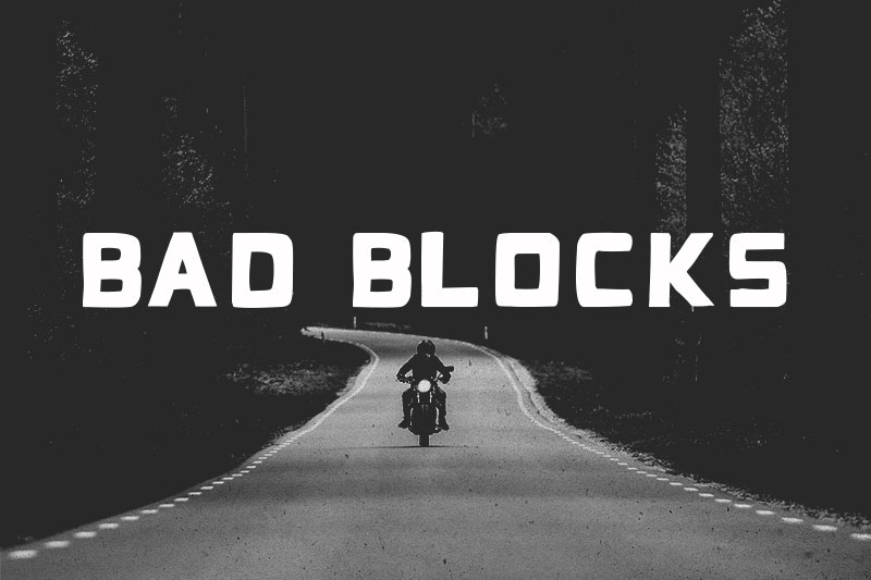bad blocks motorcycle font