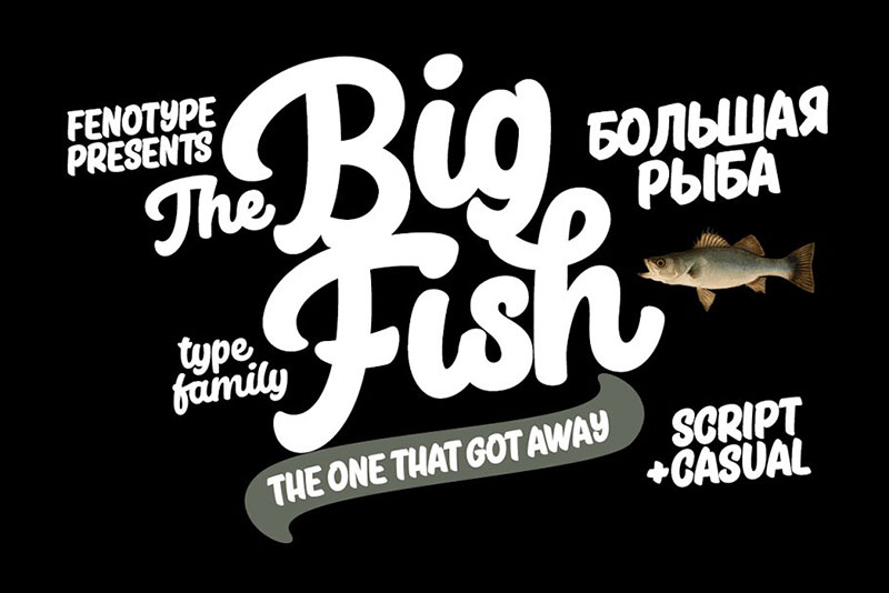 big fish fishing font