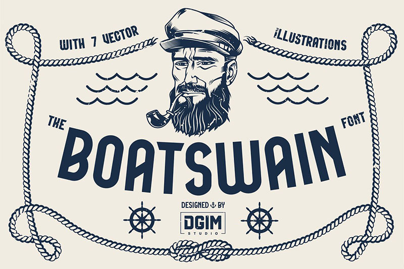 boatswain fonts family fishing font