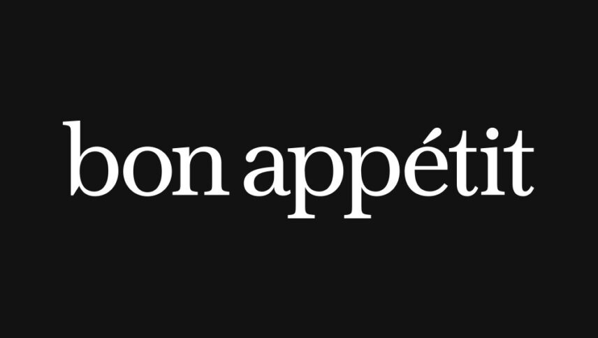bon appetit logo font free download