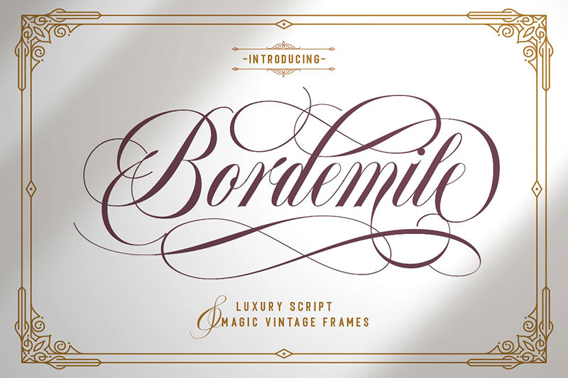 bordemile luxury script royal font
