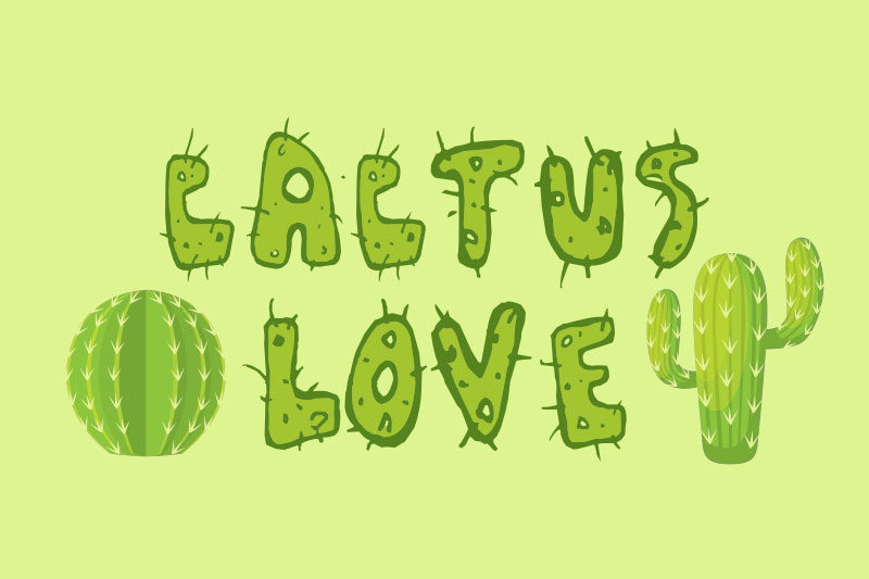 cactus love font