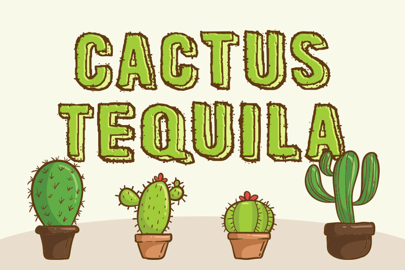 cactus tequila cactus font