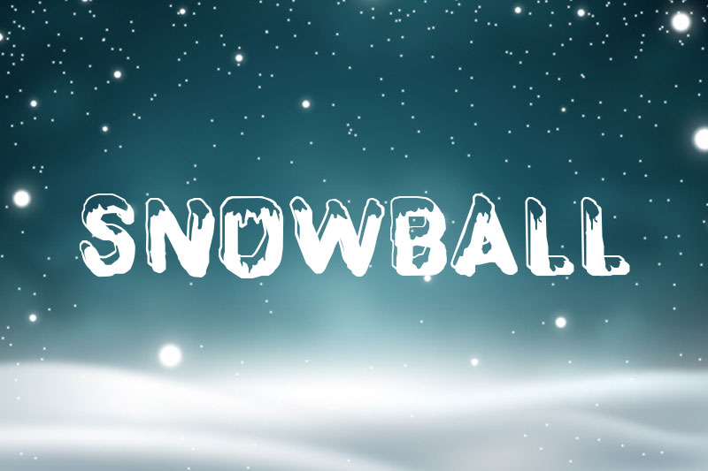 cf snowball snow font