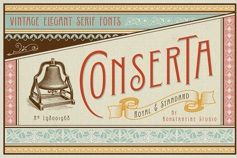 conserta vintage display royal font