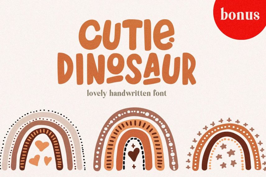 Cutie Dinosaur Font