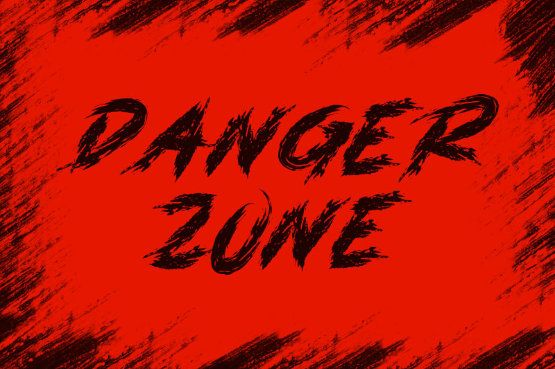 danger zone horror and scary font