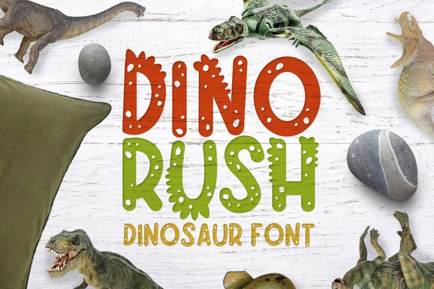 dino rush dinosaur font