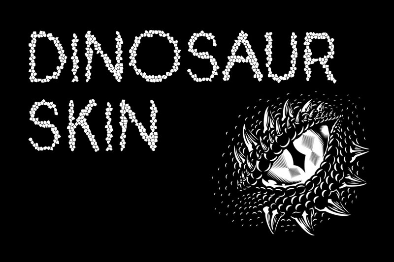 dinosaur skin dinosaur font