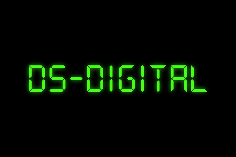 ds digital digital clock font