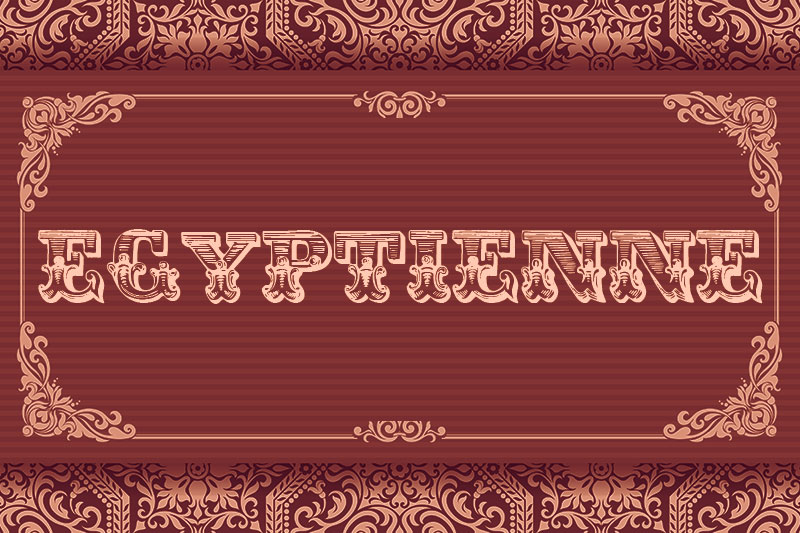 egyptienne zierinitialien royal font