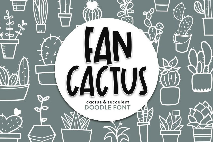 Fancactus A Fun Doodle Font